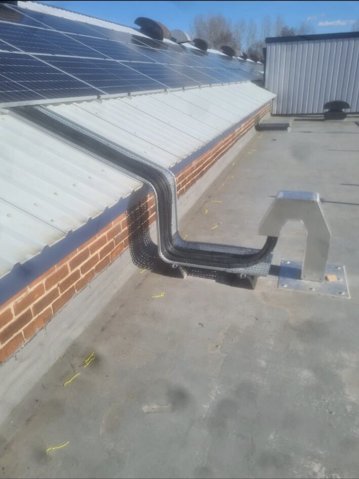 Large commercial rooftop solar PV array