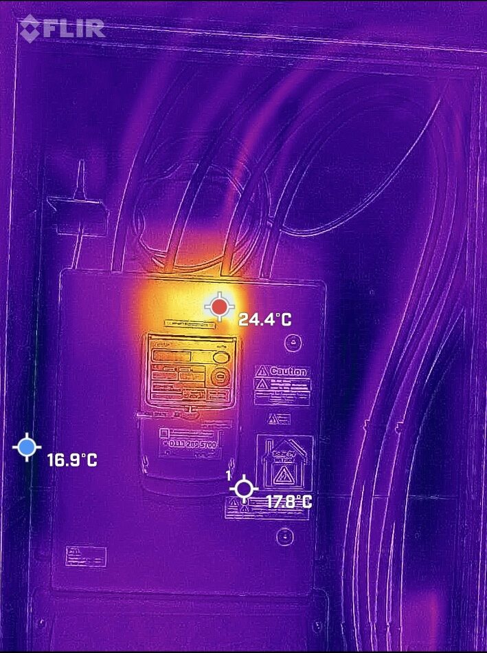 Thermal imaging inspection of solar equipment